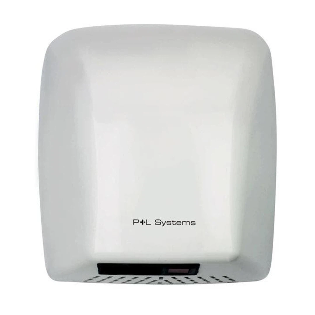 Budget white plastic hand dryer