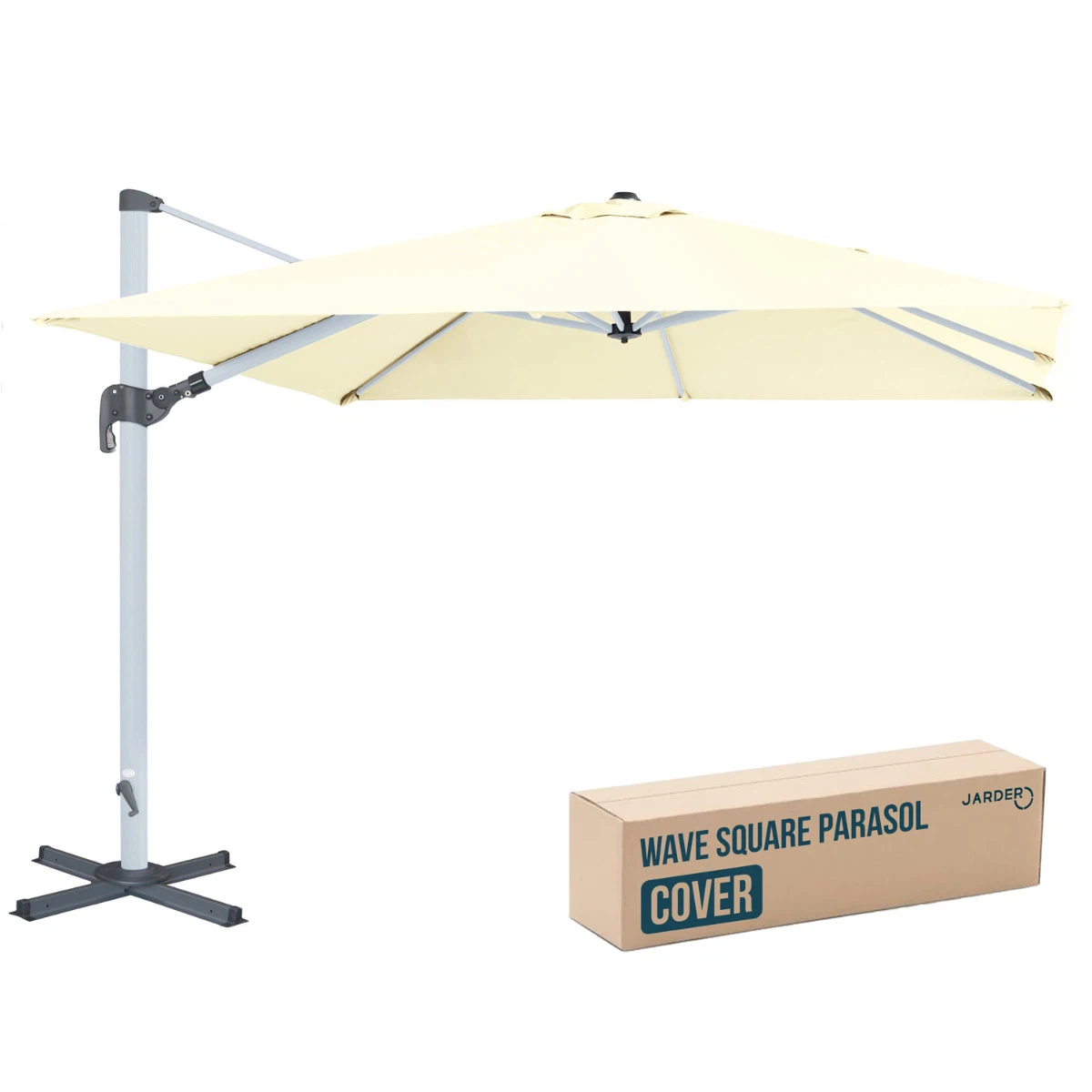 Jarder Wave borde large square parasol