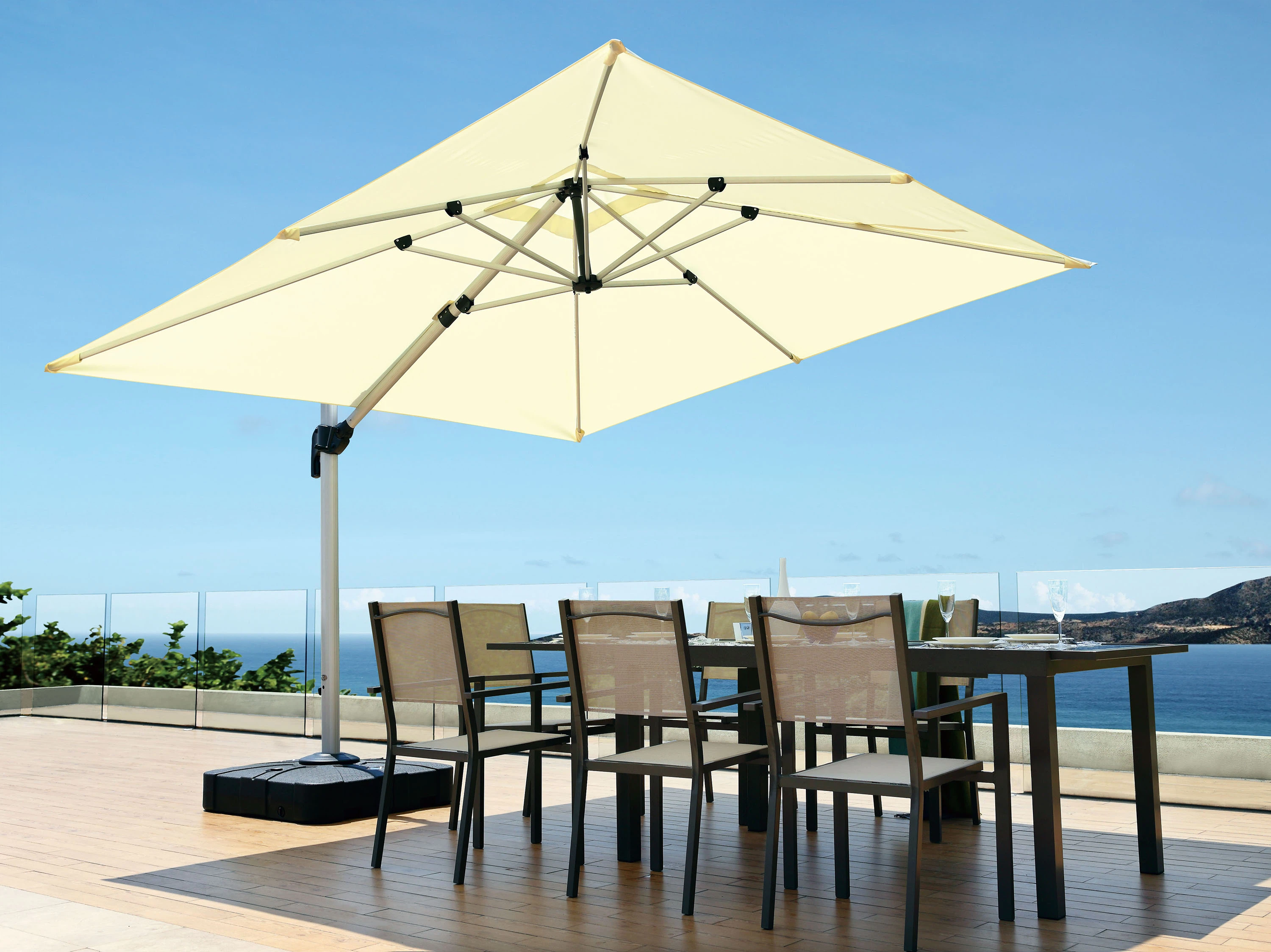 Wave Borde Luxury 360 Sun Shade Parasol + Base Package – photo 5
