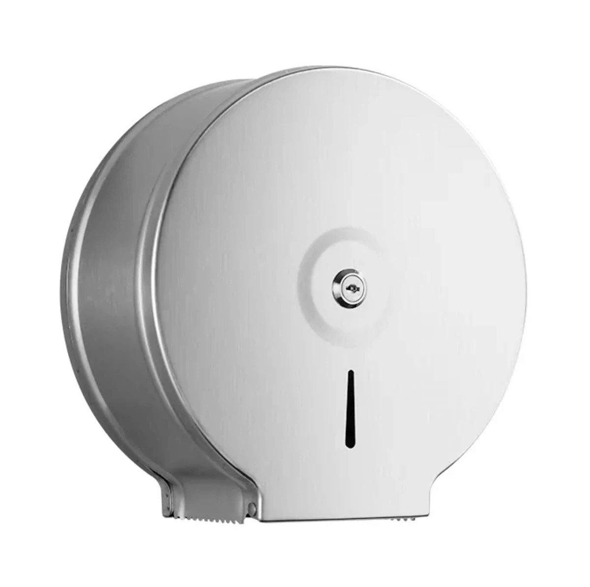 Brushed Stainless Steel Mini Jumbo Toilet Roll Dispenser – photo 3