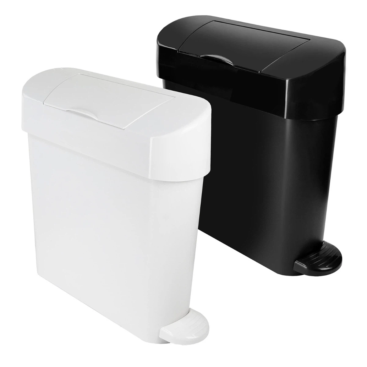 Pedal Operated Slimline Sanitary Bin 15L - Side Opening Design – photo 1
