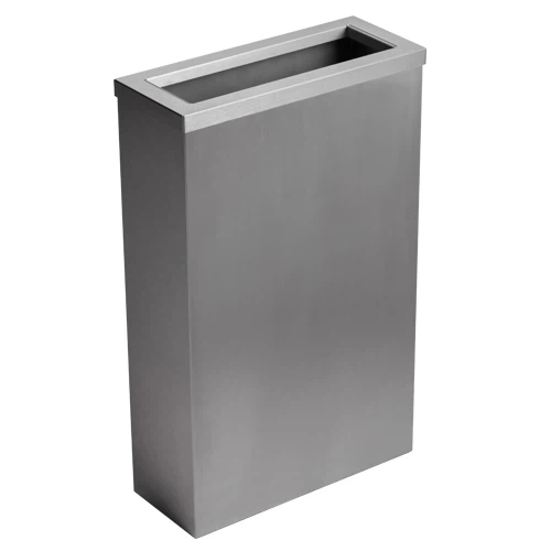 Opal Brushed Stainless Steel Washroom Waste Bin with Chute Lid 50L ...