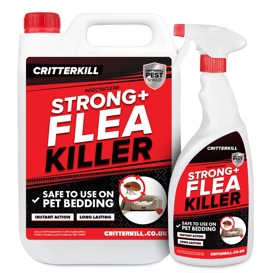 CritterKill Strong Flea Killer Spray 5L + 1L - Use on Pet Bedding