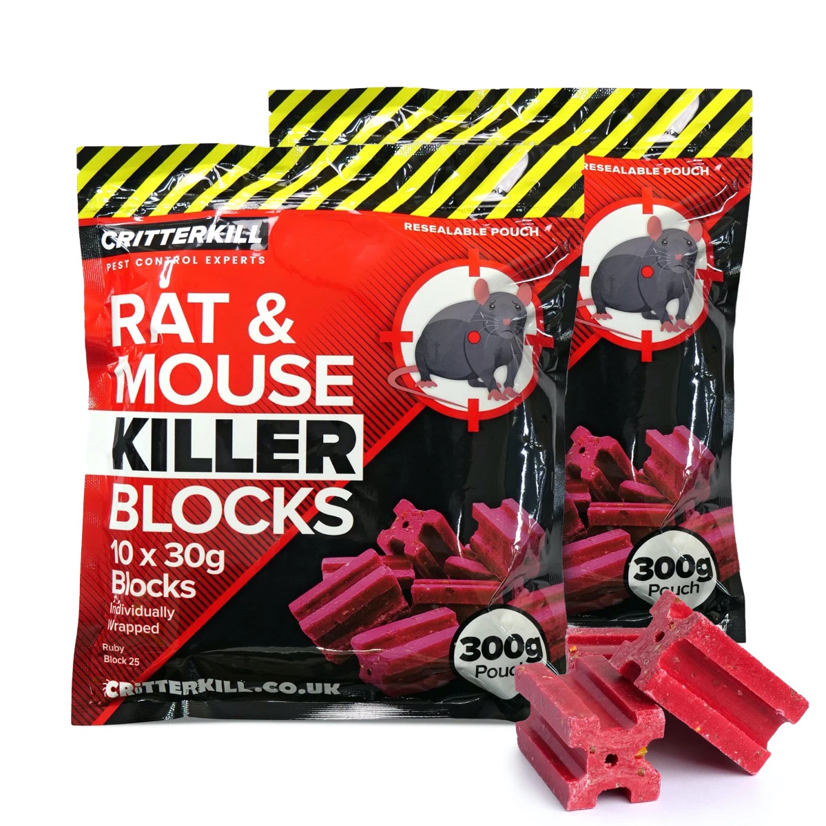 CritterKill Rat & Mouse Killer Poison Difanacoum Bait Blocks