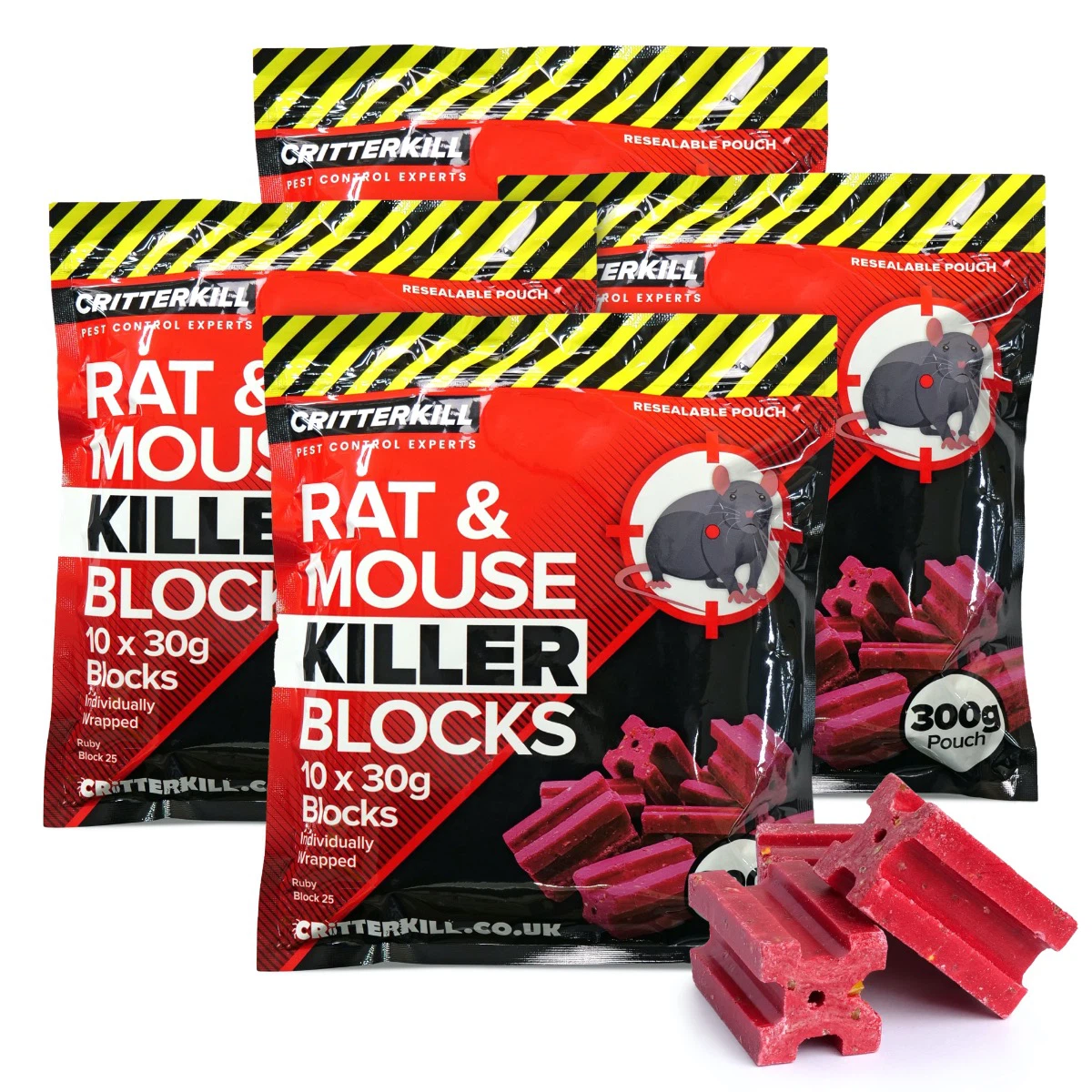 CritterKill Rat & Mouse Killer Poison Difanacoum Blocks